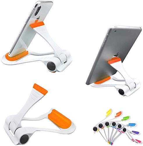 JSTBUY LABEL Two Models Multi-Angle Adjustable Universal Portable & Foldable Cellphone Tablet Stand Holder Mount for All Smartphones & Tablet (Multicolor)