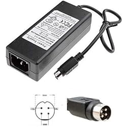 Cargador Universal - Woxter 90A TOP CHARGEUR * Adaptador Alimentación Cargador Corriente 12V 5V 2A 4 Pin Reemplazo Recambio Disco Duro Multimedia Woxter i-Cube X-DIV 35 XP Pro