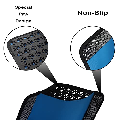 Cat Litter Mat Litter Trapping Mat, Double-Layer Kitty Paw Design, Urine And Waterproof Material, Easy To Clean, Non-Slip, Scatter Control, Sifting, Kitty Mat, (Blue) #TOP4