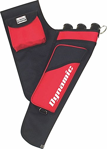 Cartel New Archery Quiver Lite Deluxe Right Handed with 3 Arrow Tubes (red)