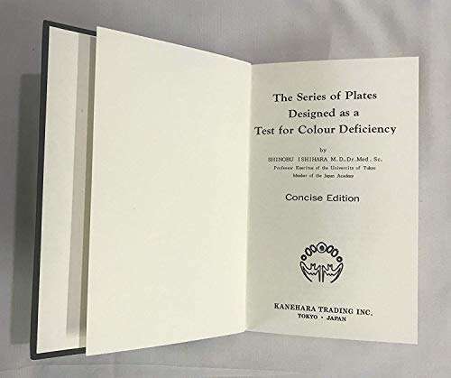 Ishihara's Book 14 Plates Concise Edition with User Manual.