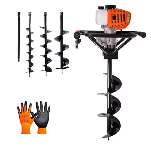 Trivella a scoppio 52cc 2 tempi 3 punte da 100mm|150mm|200mm e prolunga guanti.