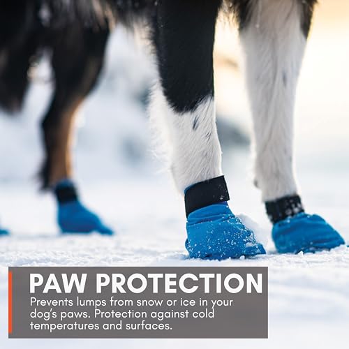 Non-stop dogwear Long Distance Booties 4er blau |132| Leichter Pfotenschutz, Größe:XL