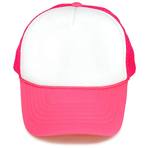 Dalix Trucker Cap Neon Pink Girls Hat For Youth Baseball Caps #TOP1