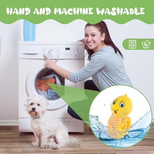 Hundespielzeug Intelligenz, Intelligenzspielzeug für Kleine Medium Hund, Quietschendes Hunde Spielzeug zum Stressabbau, Hundespielzeug Schnupftabak für Puzzle und Nahrungsinstinkttraining (Gelb)