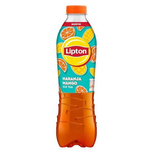 ipton Ice Tea Naranja Mango Botella 1 L – Bebida Refrescante de Té Negro con Zumos de Fruta – Sin Gas