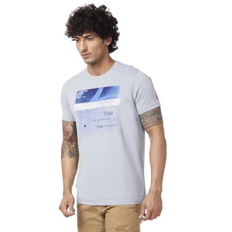 Image of Spykar Men's Solid Slim Fit T-Shirt