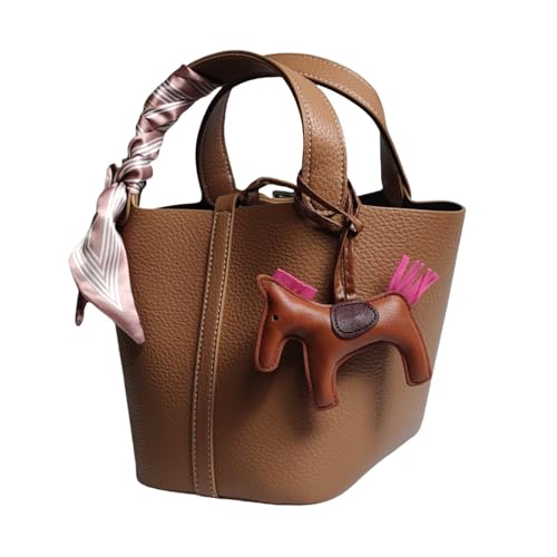 Women's Bucket Shoulder Bag – PU Leather Multifunctional Purse with Lock Design, Cute Fashion for Shopping Work Travel2