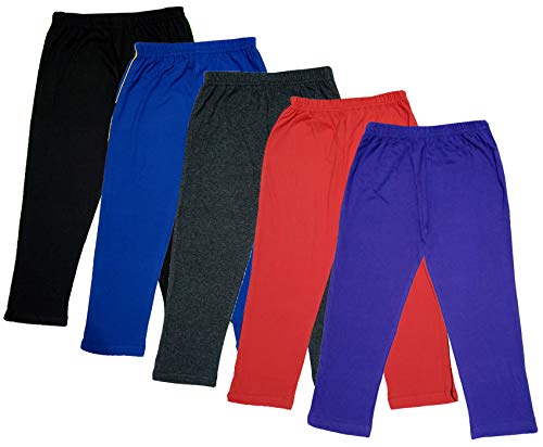 Image of IndiWeaves Girls Super Soft Cotton Solid 3 4th Leggings /Capris (Multicolor44, 12-14 Years) Pack of 5