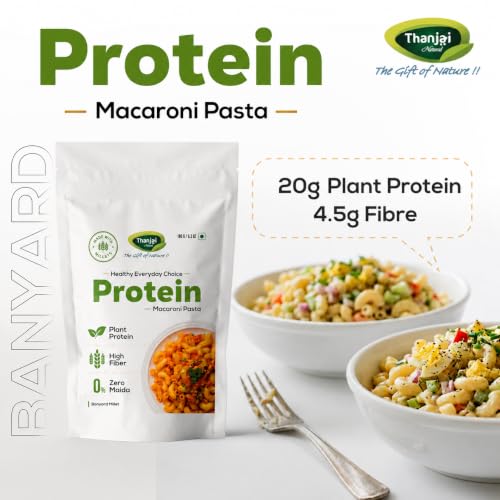 Image of Thanjai Natural Protein Pasta | 22g Plant Protein | 4.7g Dietary Fiber | Zero Maida | Healthy Alternative to Regular Pasta | Multi Millet | 200g