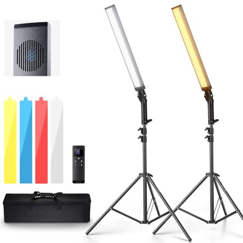 Image of NEEWER Handheld 2.4G LED Video Light Stick Kit, Upgraded 40W Dimmable 3200K-5600K CRI97 with Stands /Filters /Carry Bag for Gaming Photography YouTube TikTok Video Recording, BH20B Ultra