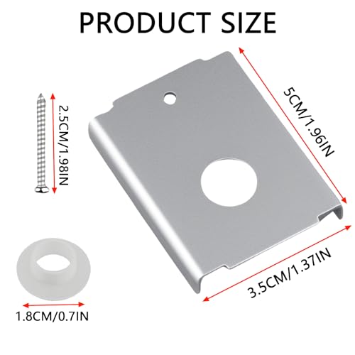 Kit de reparación para puertas plegables, herrajes para armarios con soportes superior e inferior para puertas de 1-3/8 pulgadas, juego de reparación en acero para puertas montadas en parte superior e inferior con tornillos y juntas (4 piezas) miniatura 2