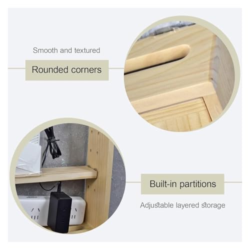 Étagère murale en bois pour routeur WiFi – Boîte de rangement élégante pour routeur, cache de gestion des câbles pour la maison et le bureau, design peu encombrant, organise l'équipement WiFi