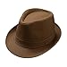 Unisex Solid Classic Fashion Designer Wide Brim Roll Up Fedora Hats Jazz Hat Bowler Hats Panama Hat Gentleman Breathable Lightweight Outdoor Travel Low Profile Coffee One Size