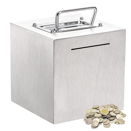 Gungtj Hucha, tarro irrompible de acero inoxidable de 6 pulgadas, para cumpleaños, Navidad, ocasiones especiales, Año Nuevo, niños, empresas, oficinas, estudio, dormitorio, sala de estar, hogar