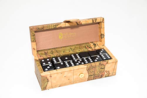 Set profesional de dominó doble seis jumbo en caja con mapa miniatura 2