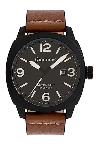Montre automatique japonaise Gigandet en cuir, l'élégance mécanique masculine