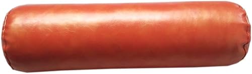 Almohada cervical de piel sintética impermeable con cojín cervical redondo cilíndrico para el cuello, almohada de espalda de cintura, cojín de apoyo