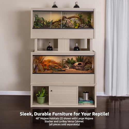 New Age Pet ECOFLEX 48-Inch Lo-Boy Versa Stand, Durable & Moisture Resistant Wood Plastic Composite Storage Cabinet for Pet Supplies, Easy Assembly, Odor Control, Ideal for Reptile Lounges, Maple
