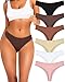 ALL OF SHE 6er Pack Baumwolle Strings Set Sexy Tangas Damen Unterhosen Mehrpack S-XL,S