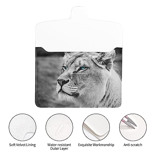 Funda para portátil con diseño de leona ojos azul verdoso miniatura 4