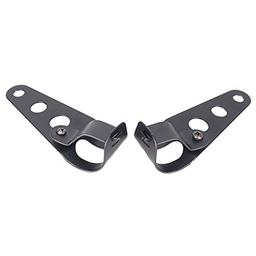 CNxinn10 Headlight Lamp Duty Clamp Bracket Mounting Ear Black Steel for HONDA for Kawasaki for Suzuki for Yamaha for Ducati with 31mm-43mm Fork Tubes Motorbike