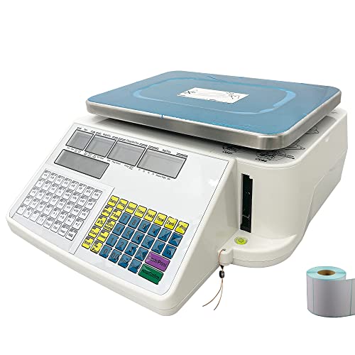 Báscula Comercial Digital con Impresora Térmica 30kg miniatura 1