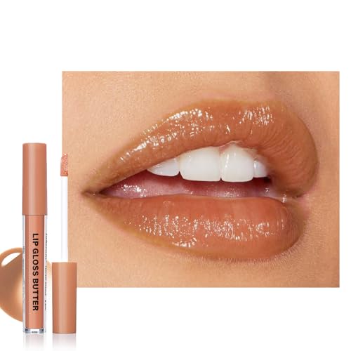 Image of Browm Honey Butter Lip Stain Tinted Lip Gloss, Shine Moisturizing Plumper Liquid Lipstick for Women,Natural Nourishing Hydrating Lip Balm for Dry Lips,Lightweight Lip Liner Care Makeup,Vegan #7