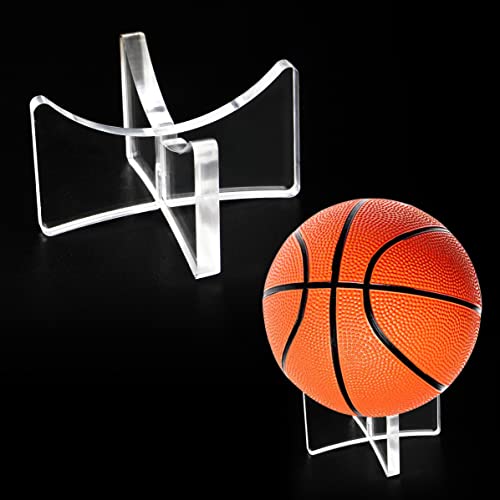 Image of Acrylic Baseball Holders for Ball Memorabilia Display, Softball Display, Tennis Display Rack (1.97x1.1 inch; 5x2.8 cm)