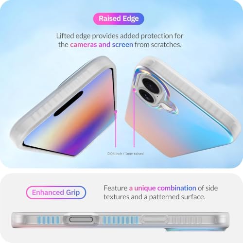 Image of DIZORO Compatible with iPhone 16 Plus Case Matte Designed Premium Designer Lightweight Mobile Accessories for Women Men Girls Scratch Resistant Shockproof Hard PC 6.7 inch Fluorescent