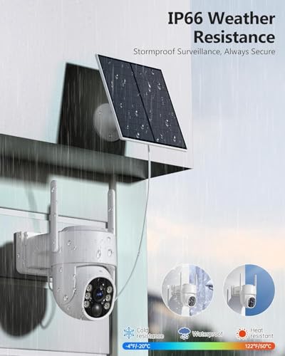 Image of 2K Security Camera System, 5GHz&2.4GHz WiFi Solar Wireless Cameras for Home Security, Wire-free Installation, AI Detection, Two-way Audio, Mobile alerts, SD /Cloud Storage, Color Night Vision, 4 Packs