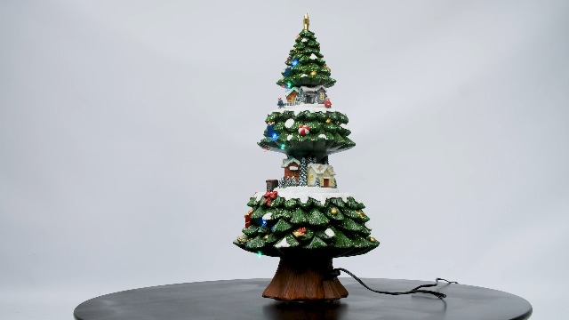 Amazon.com: FG Square Animated Light Up Christmas Tree | Village