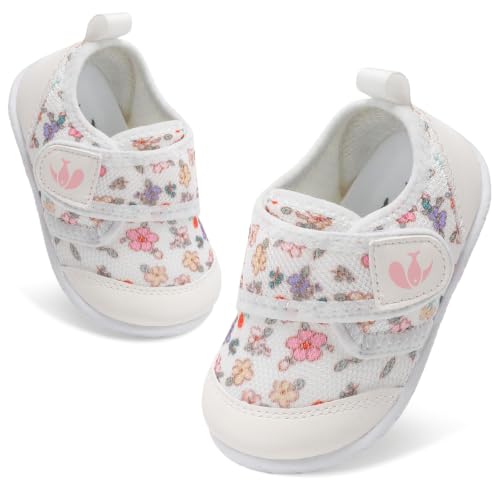 Image of FEETCITY Baby First Walking Shoes Boys Girls Infant Crib Shoes Breathable