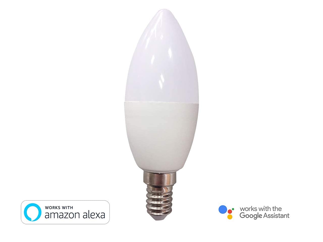 Konyks Antalya E14WR - Ampoule connectée LED RGB WiFi, E14, 4.5W, 16 millions de couleurs, compatible avec Alexa ou Google Home, aucun Hub nécessaire, Automatisations faciles,
