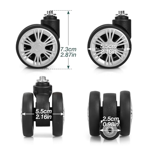 Luggage Suitcase Wheels Replacement, 2 Pack Luggage Wheel Repair Set, Luggage Suitcase Caster Replacement Parts2