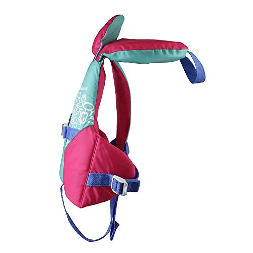 Stohlquist Waterware Toddler Life Jacket Coast Guard Approved Life Vest for Infants,Aqua/Pink,8 - 30 lbs