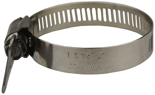 Pro Tie 33102-20 SAE Size 24 Range 1-1/16" To 2" Ss Turn Key All Stainless Hose Clamp, 20 Pack,