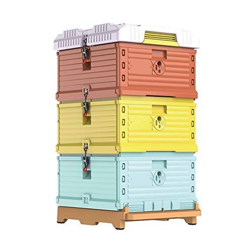 Cajas para Colmenas De Abejas Langstroth, 3 Capas De Aislamiento De Plástico Bee House [No Se Incluyen Marcos]