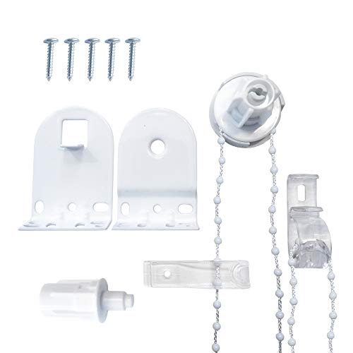 FURNISHED 25 mm Metal de Calidad Soporte Upgrade Kit Accesorios Repuesto para Estor Blanco Heavy Duty