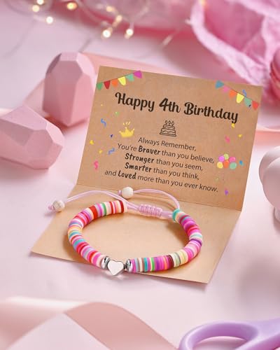 HGDEER Birthday Gifts for Girls, Adjustable Heart Bracelet for Girls, Birthday Gifts Ideas for Daughter Niece Granddaughter4