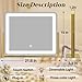 ROLOVE Gold Vanity Mirror Makeup Mirror with Lights, Large Lighted Vanity Mirror, Light Up Mirror with Smart Touch 3 Colors Dimmable, Tabletop Mirror for Makeup Desk, 360° Rotation, 22