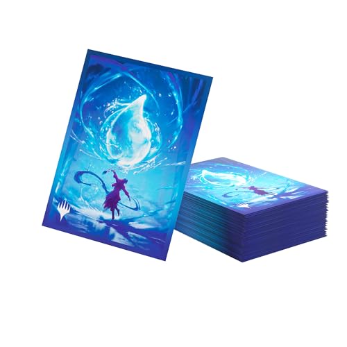 Gamegenic – MTG – Secrets of Strixhaven Premium Art Sleeves: Island – Accessorio da Gioco – Custodie Stampate a Colori – Finitura Testurizzata – Multilingue