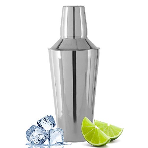 BarBits Manhattan Shaker à cocktail avec stainer intégré en acier inoxydable 750 ml Argenté Cover