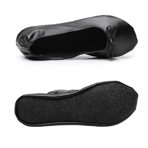 Nexoria Foldable Flats for Women, Foldable Ballet Flats Shoes for Purse, Portable Roll Up Shoes with Zipper Pouch, Stylish Comfortable & Non-Slip Portable Women Flat for Weddings, Office, Travel3