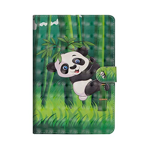 HereMore Funda Huawei Mediapad M3 Lite 10, Folio Case Carcasa Protectora con Función de Soporte y Ranura para Tarjetas para Huawei Mediapad M3 Lite 10 Tablet de 10.1", Panda Cover