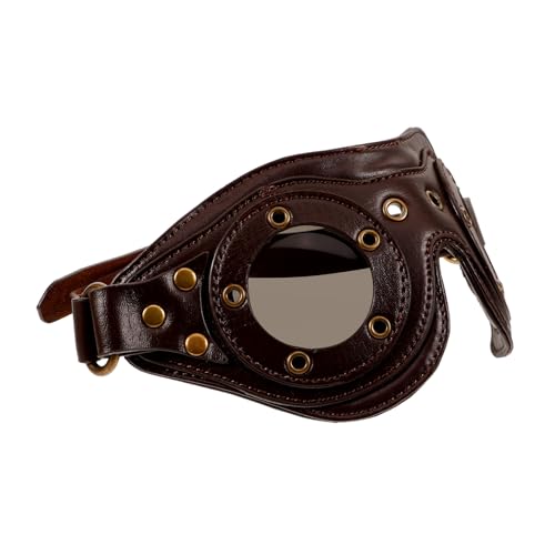 LIFKOME Leather Vintage Goggle Decor Retro Glasses Essential Eye Protection for Daily Life Themed Parties