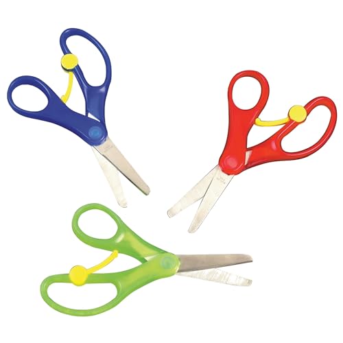 Baker Ross Lot de 3 Paires de Ciseaux À Ressort pour Enfants