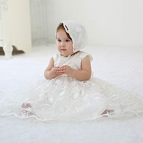 Carecheer Baby Girl Christening Baptism Dress Flower Girl Dedication Blessing Gown With Full Embroidered #TOP5
