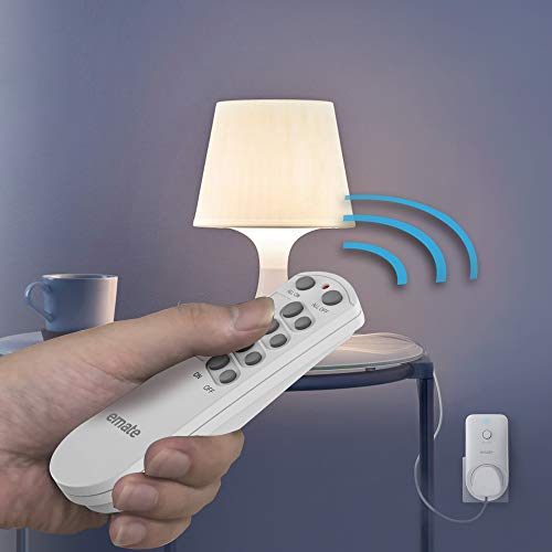 BALDR Remote Control Outlet, Wireless Remote Light Switch, Electrical Outlet Switch On Off for Household Appliances, White (1-Pack)