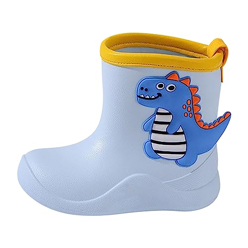 Kids Rubber Rain Boots, Waterproof Solid Classic Pull On Snow Boot for Children Toddler Boys Girls